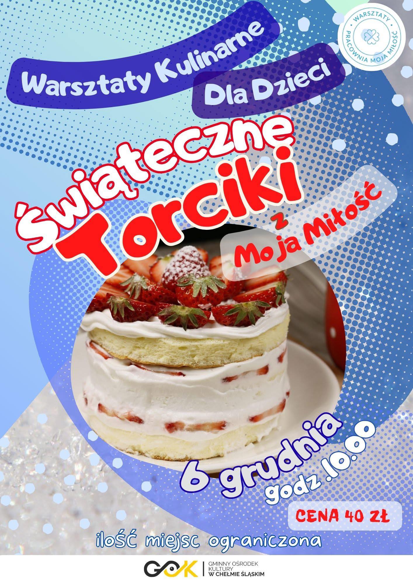 Plakat animacyjny - torcik i opis 