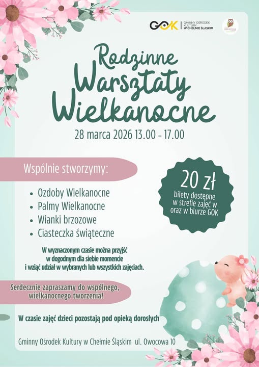 plakat warsztaty wielkanocne