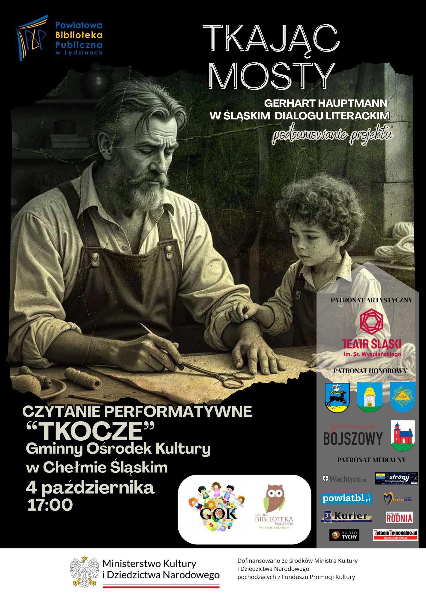 Starzec z dzieckiem na zdjęciu. Plakat promująćy wydarzenie - opis w poście 