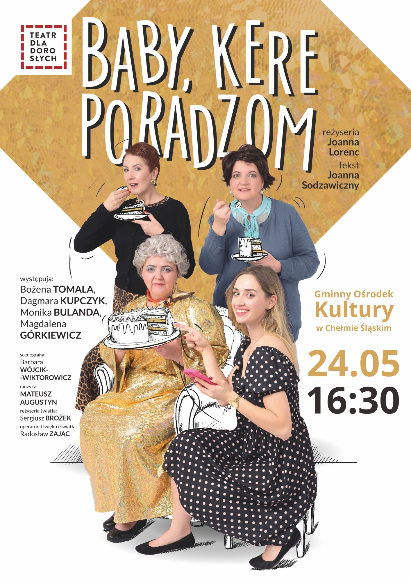 Cztery kobiety promujące spektakl