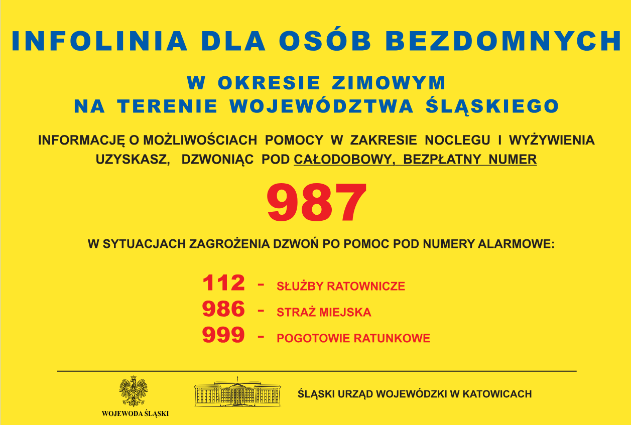 Plakat informacyjny - telefony zaufania 