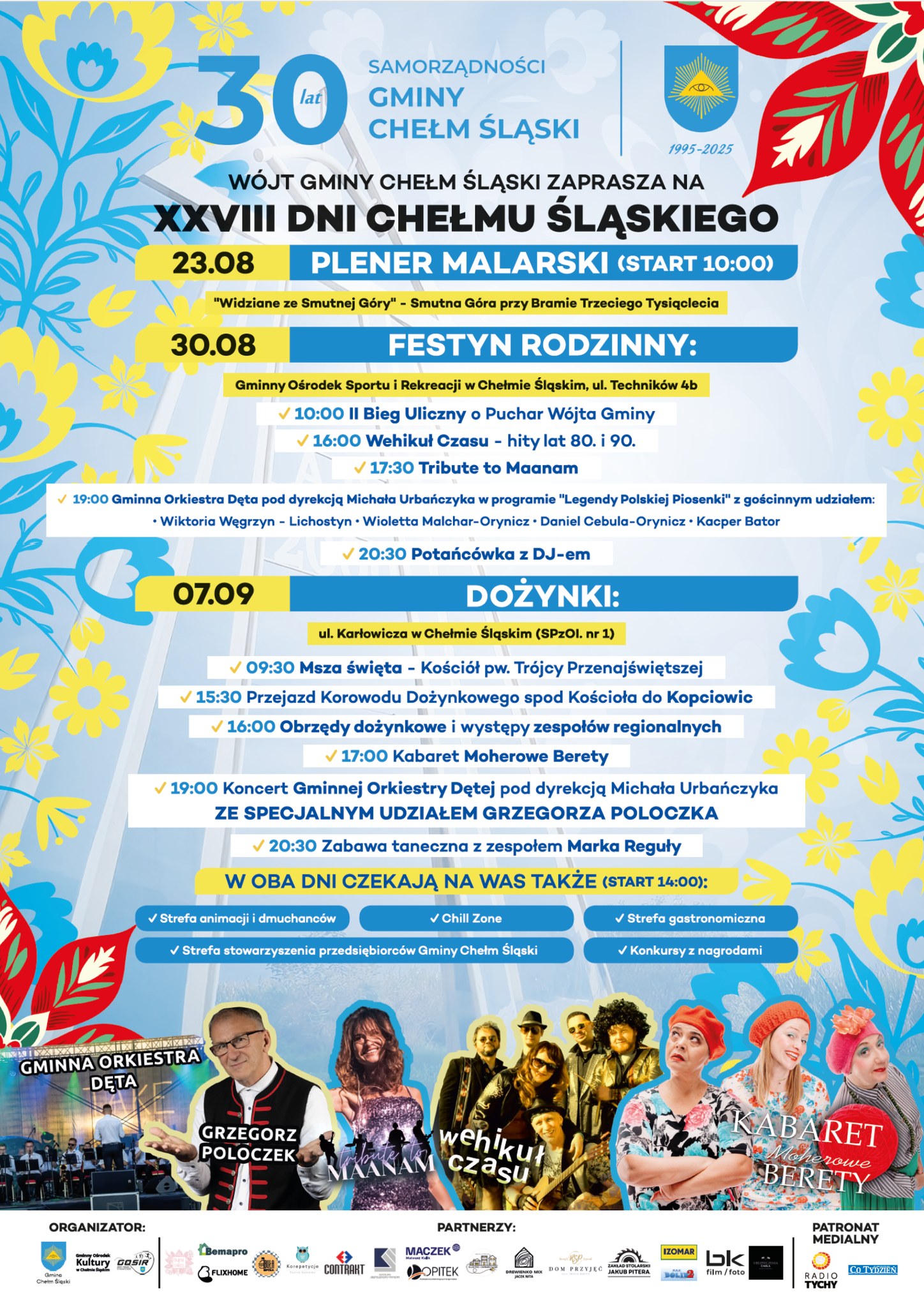 Plakat informacyjny o Dniach Chełmu Śląskiego