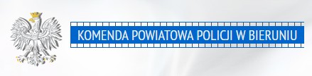 Godło RP - Orzeł i napis KPP w Bieruniu 