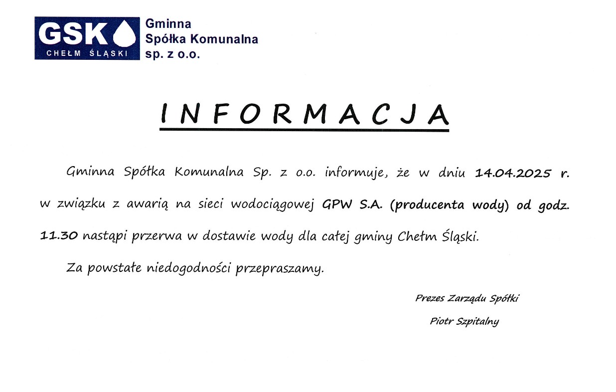 Informacja GSK 
