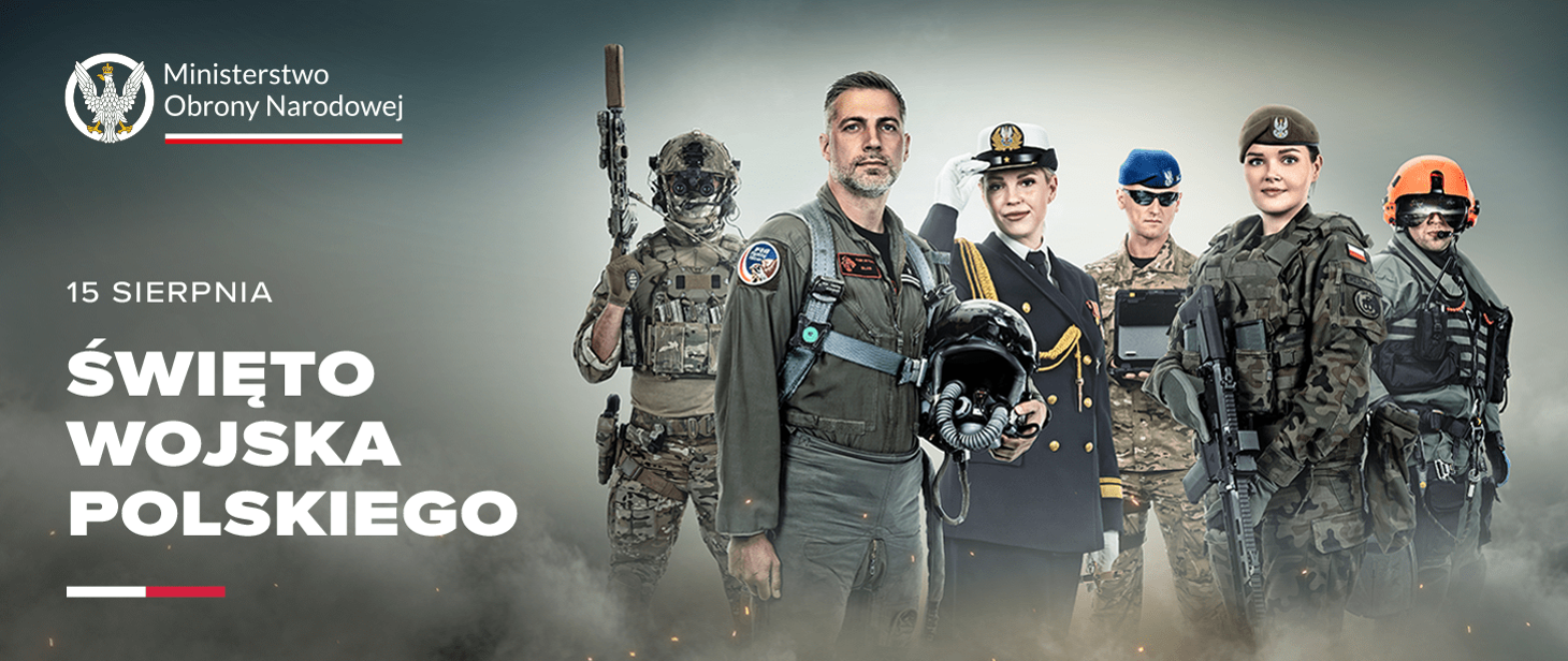 Żołnierze na zdjęciu promujący Święto Wojska Polskiego 