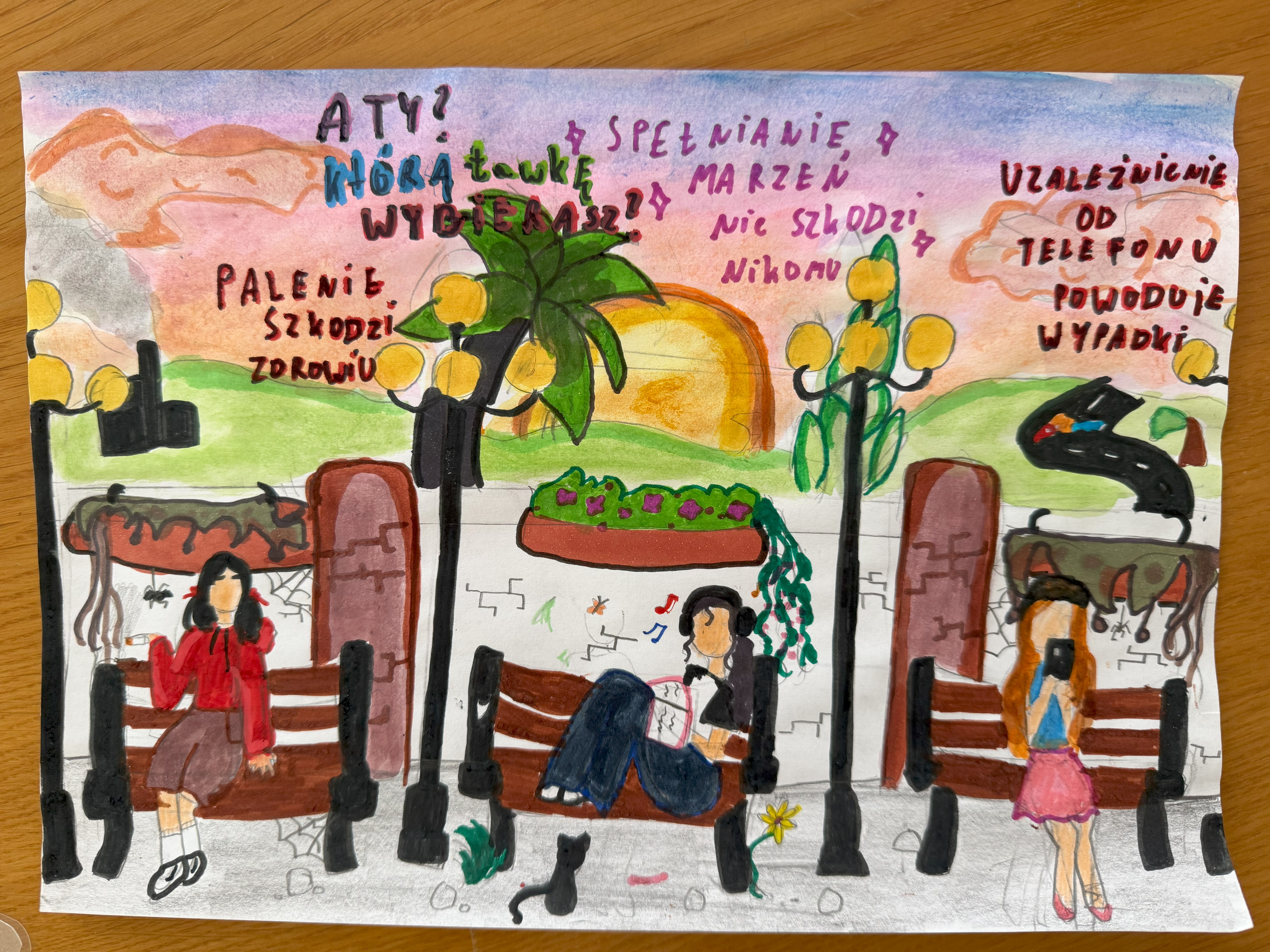 Praca plastyczna dziecka promująca program