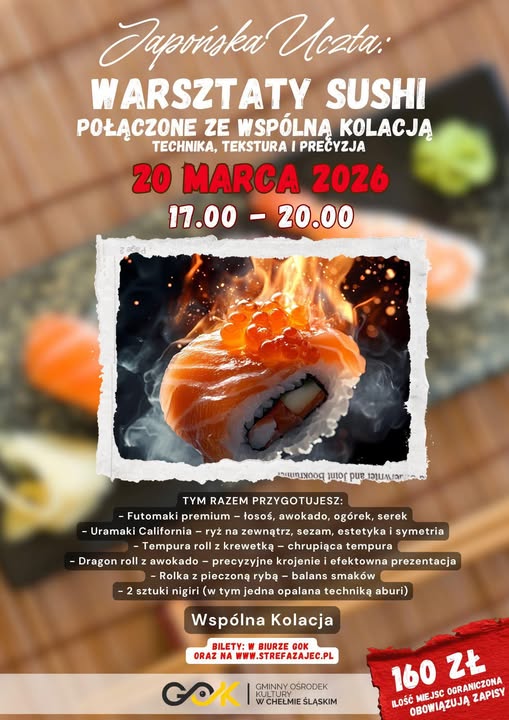 warsztaty sushi - plakat