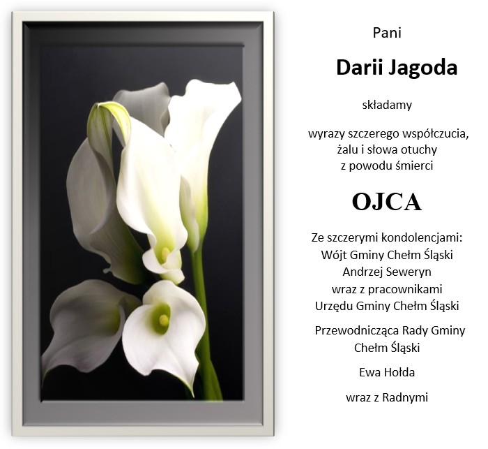 Kondolencje, na zdjęciu kwiat Kali 