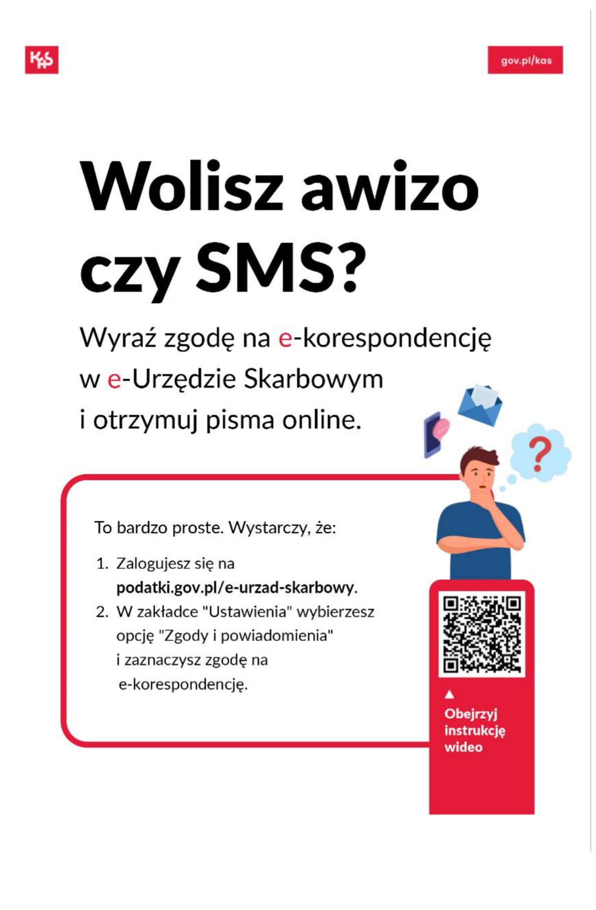 Ulotka - Wyraź zgodę na e-korespondensję w e-Urzędzie Skarbowym i otrzymuj pisma online