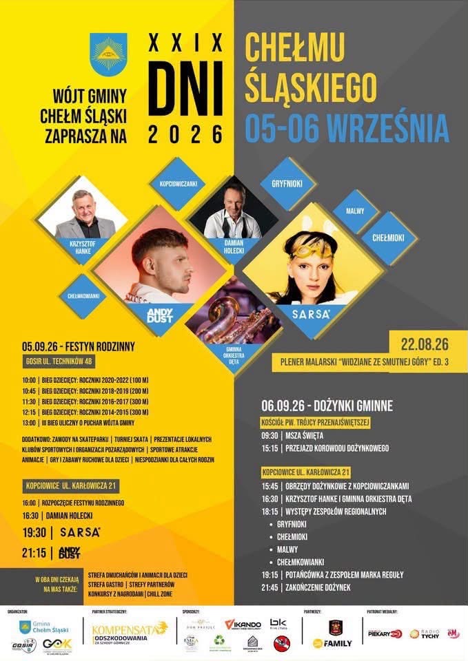 Plakat promujący wydarzenie. Na plakacie zdjęcia gwiaz i opis, który jest w poście