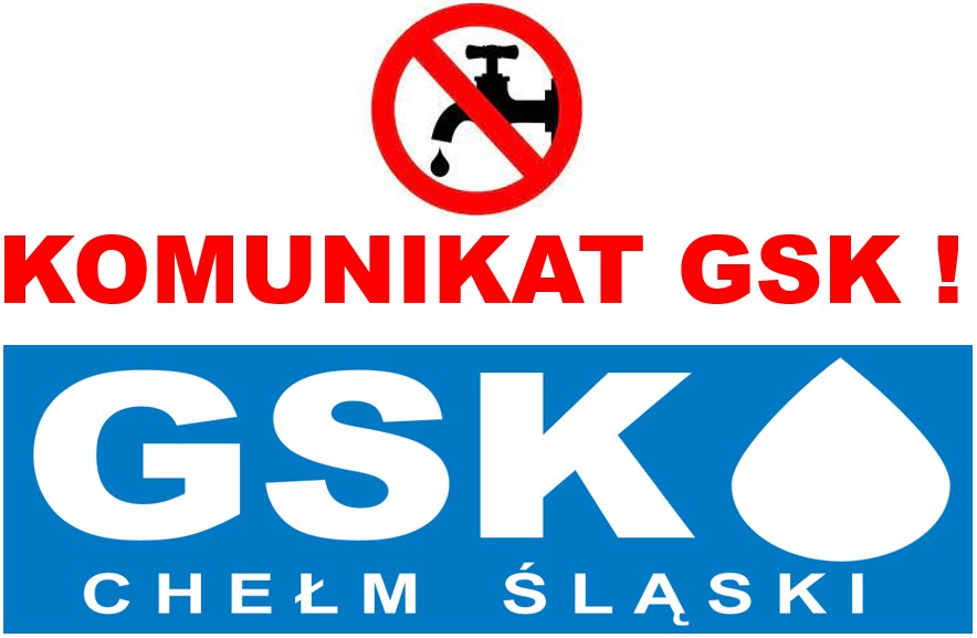 Plakat informujący z logotypem GSK 