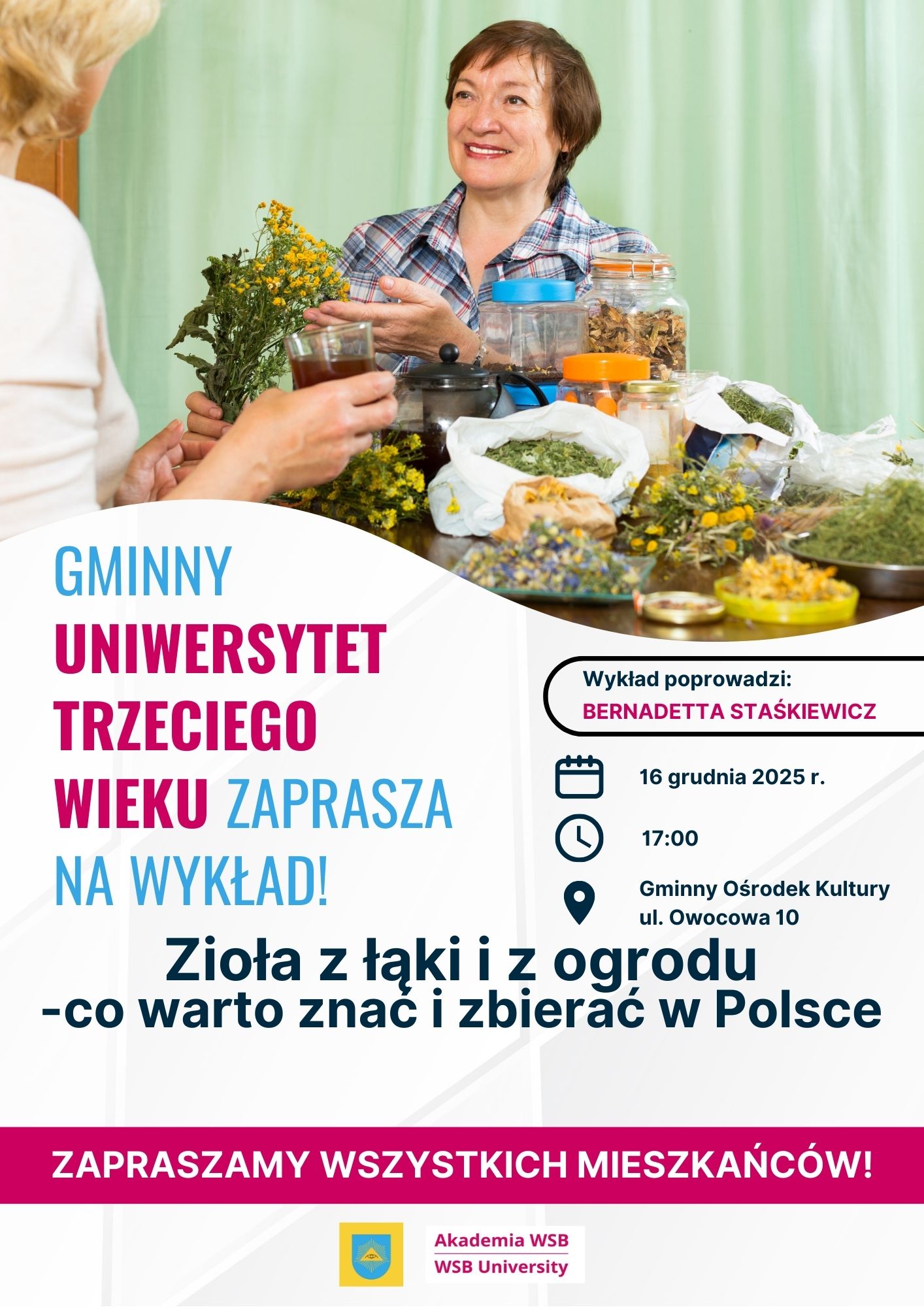Plakat promujący spotkanie. Na zdjeciu kobiety rozmawiajace. Opis wydarzenia w poście 