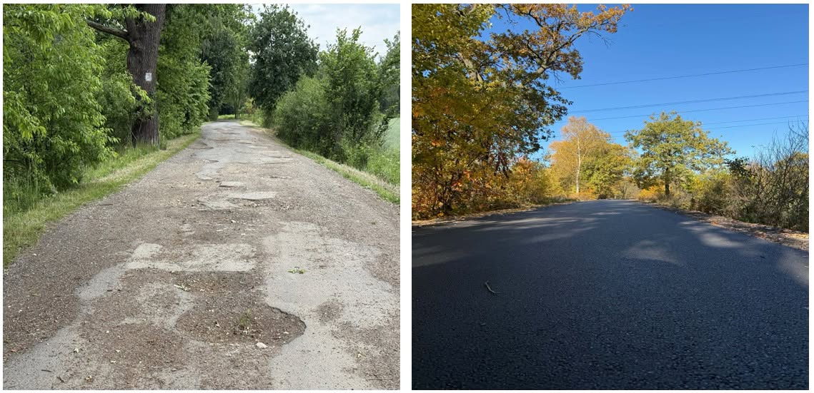 Ulica Ronicza przed remontem i po remoncie 