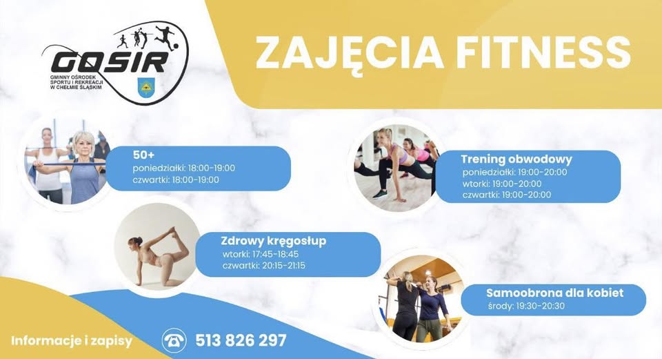 zajęcia fitness - plakat