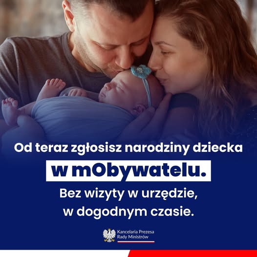 plakat- narodziny dziecka w mObywatelu