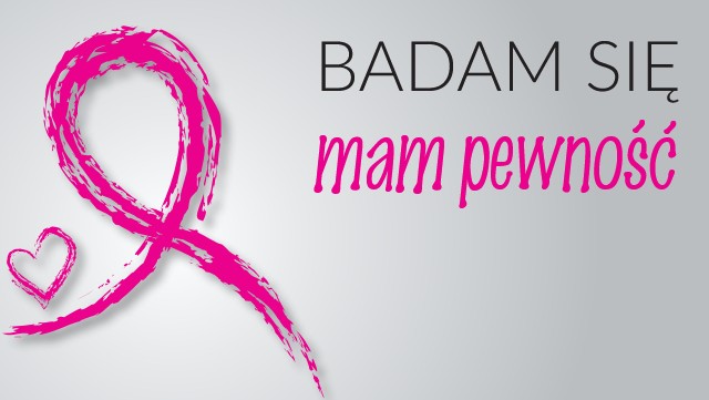 Plakat promujący badania piersi 