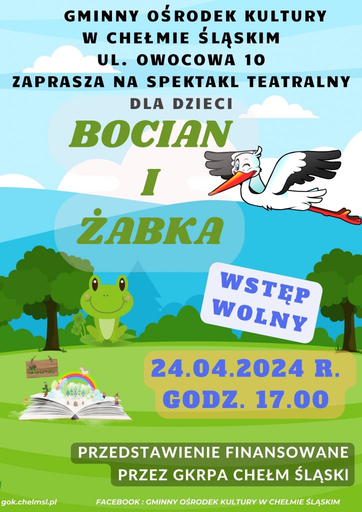 Plakat Bocian i Żabka