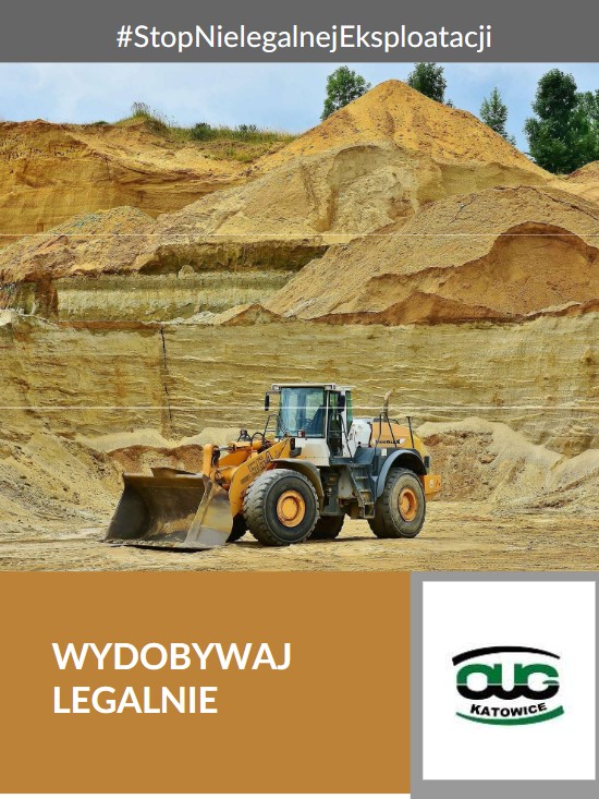 Obraz przedstawiajacy koparkę i złoża piasku 