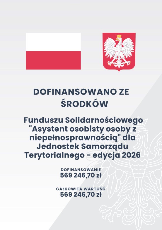 Herb. Flaga i opis dofinansowania - informacje w poście. 