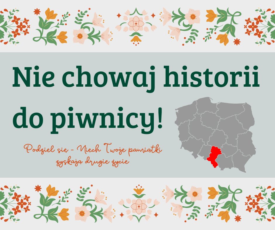 Plakat promujący akcję. Na zdjęciu Mapa Polski i kolorowe kwiaty