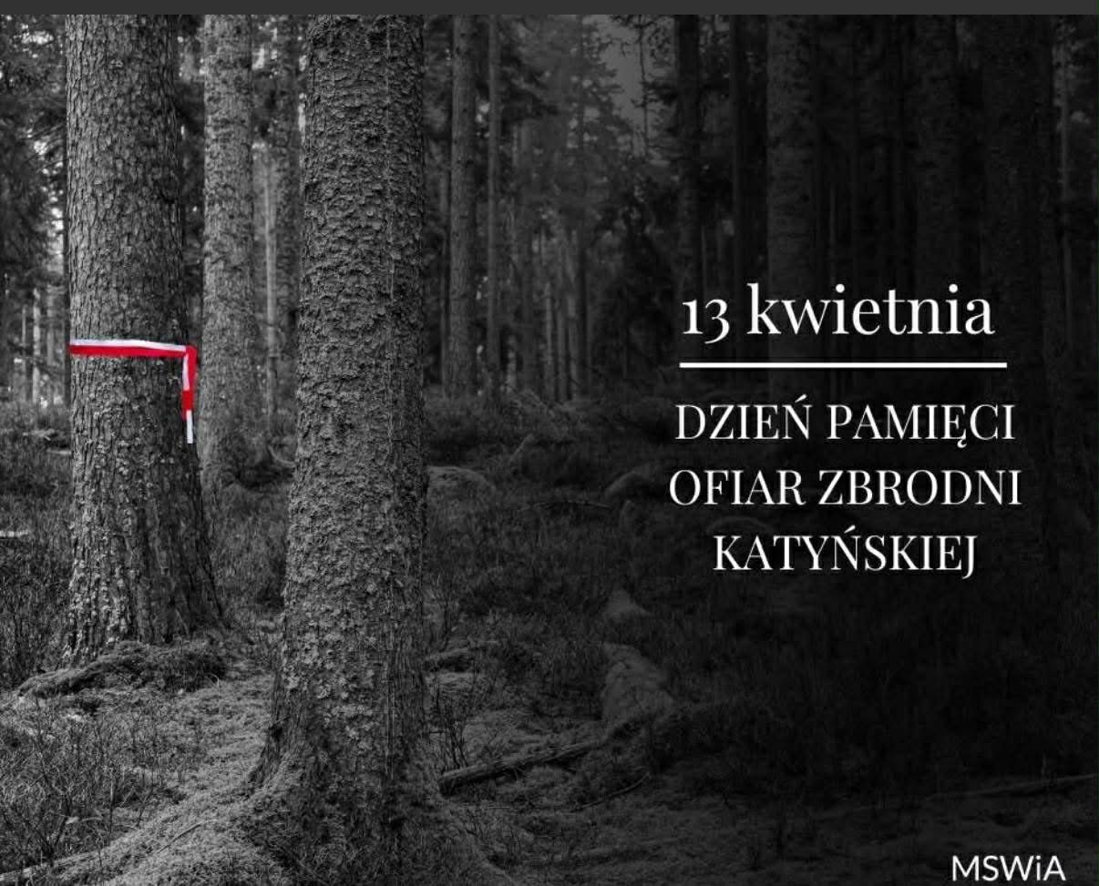 Czarno białe zdjęcie drzew i opis - plakat 