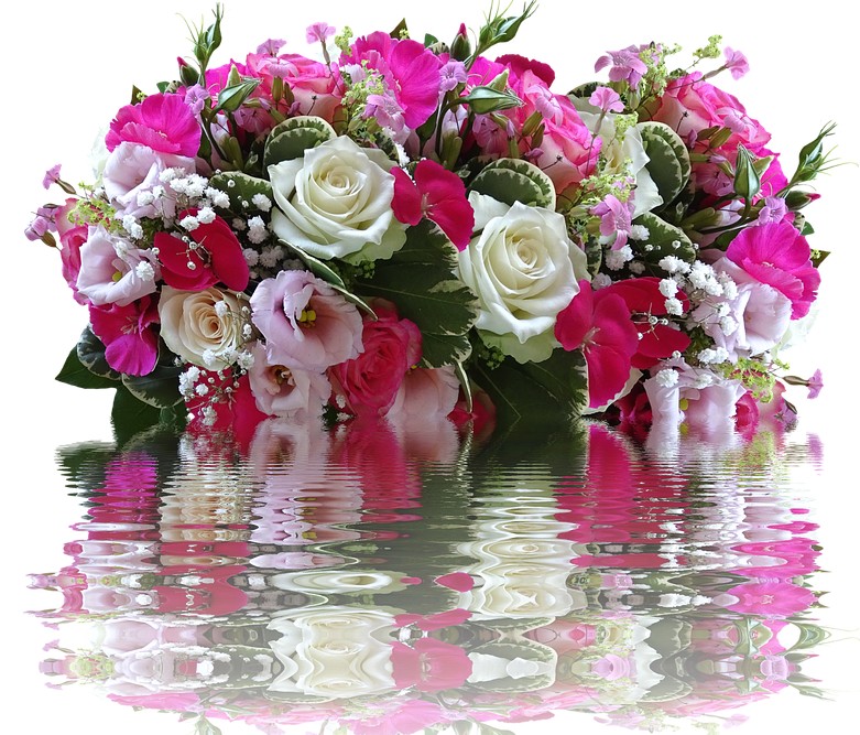 Kwiaty - bukiet róż i innych kwiatów 